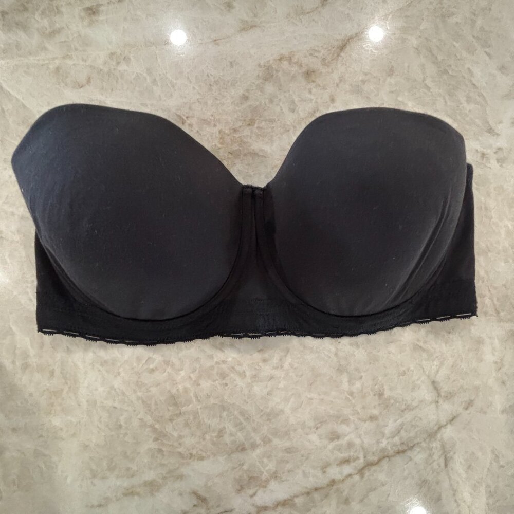Natori, Pure Luxe Strapless Contour Underwire Bra, 36DD,‎ Black - Picture 7 of 7